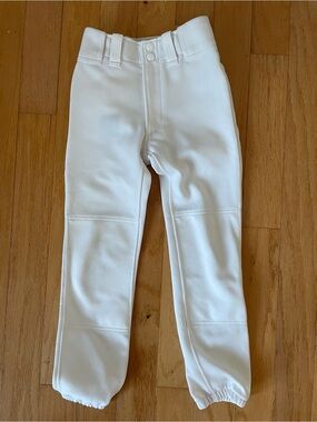 Mizuno White Youth Athletic Joggers - Kids Sweatpants